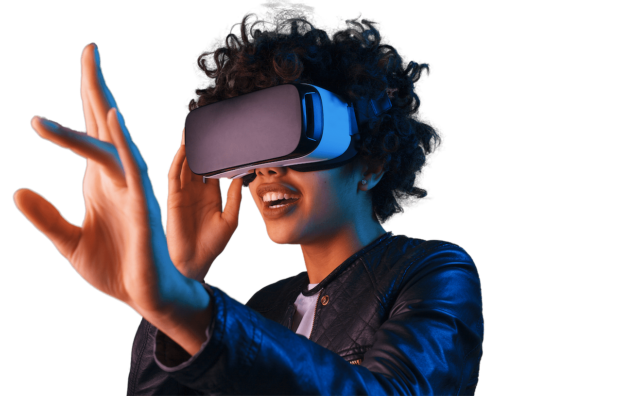 vr glasses young woman